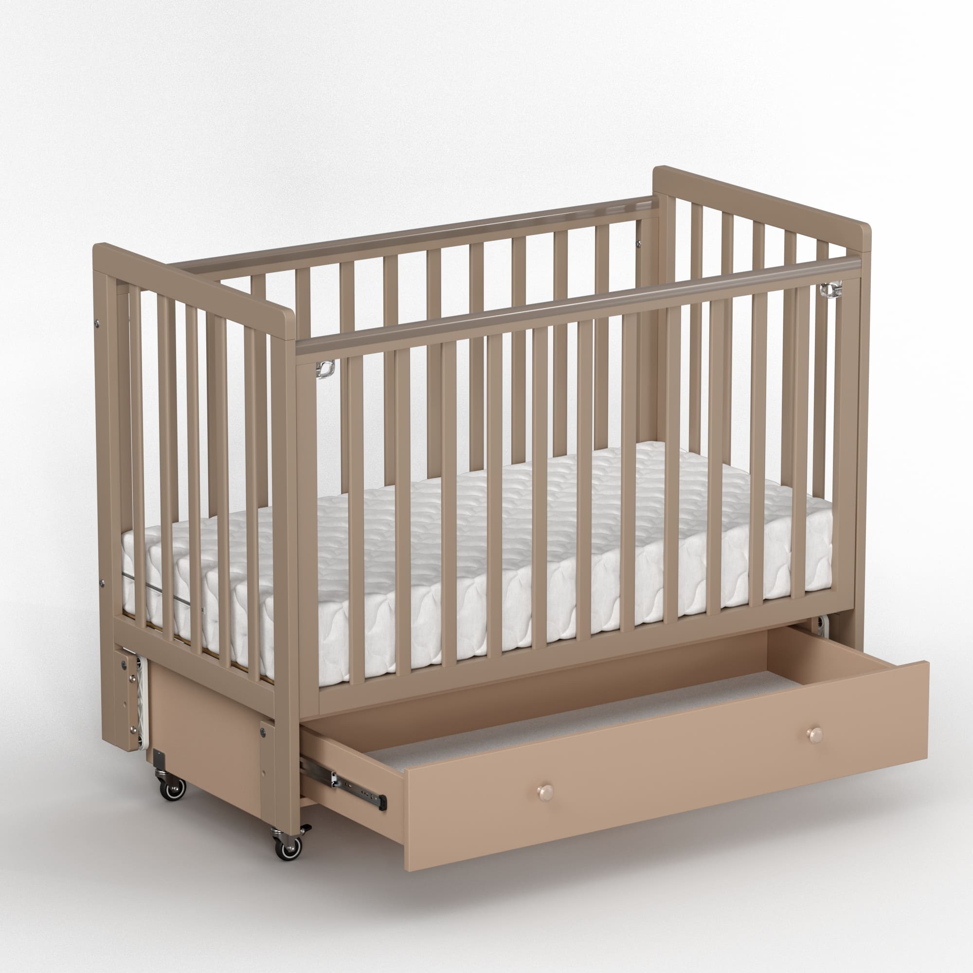 Кроватка Antemi Classic Sleep с маятником и ящиком 120*60